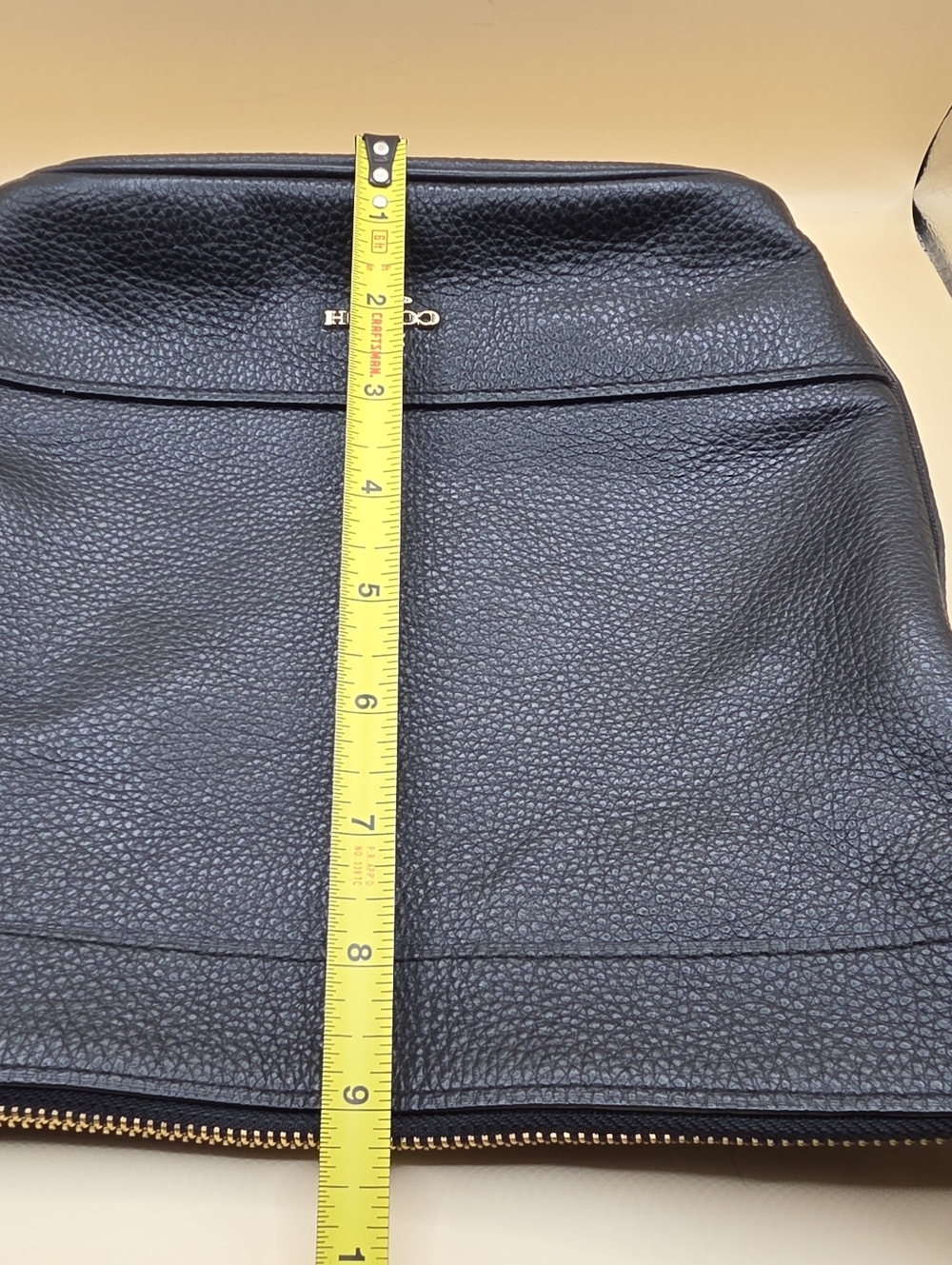 Coach F76668 Black Leather Paxton Duffle Crossbody Bag Black Gold Tone Chain - Picture 11 of 13